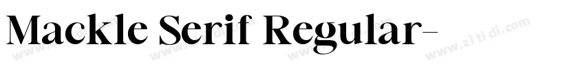 Mackle Serif Regular字体转换